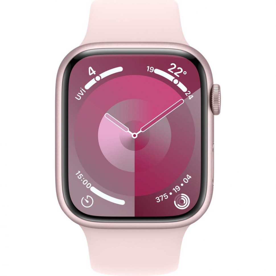 Умные часы Apple Watch Series 9 45mm Pink Aluminum Case with Pink Sport Band (S/M)