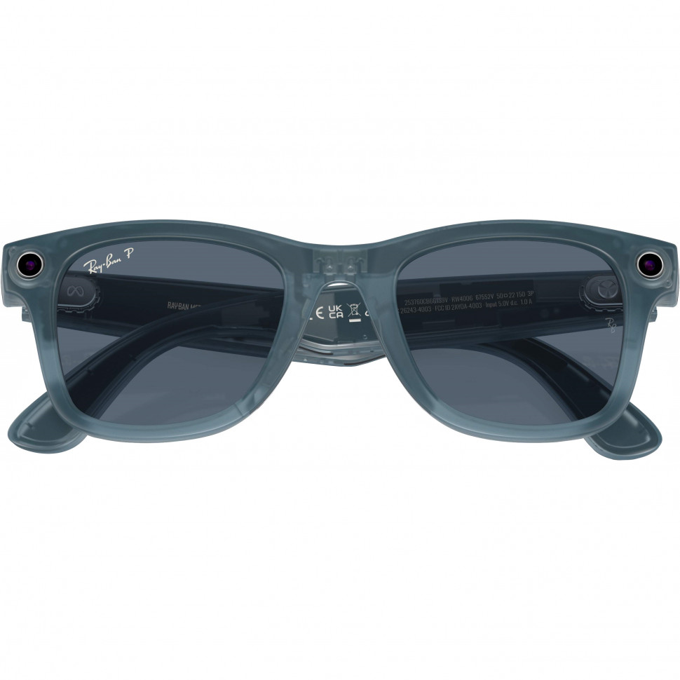 Умные очки Ray-Ban Wayfarer Matte Jeans/Polar Dusty Blue (RW4006)