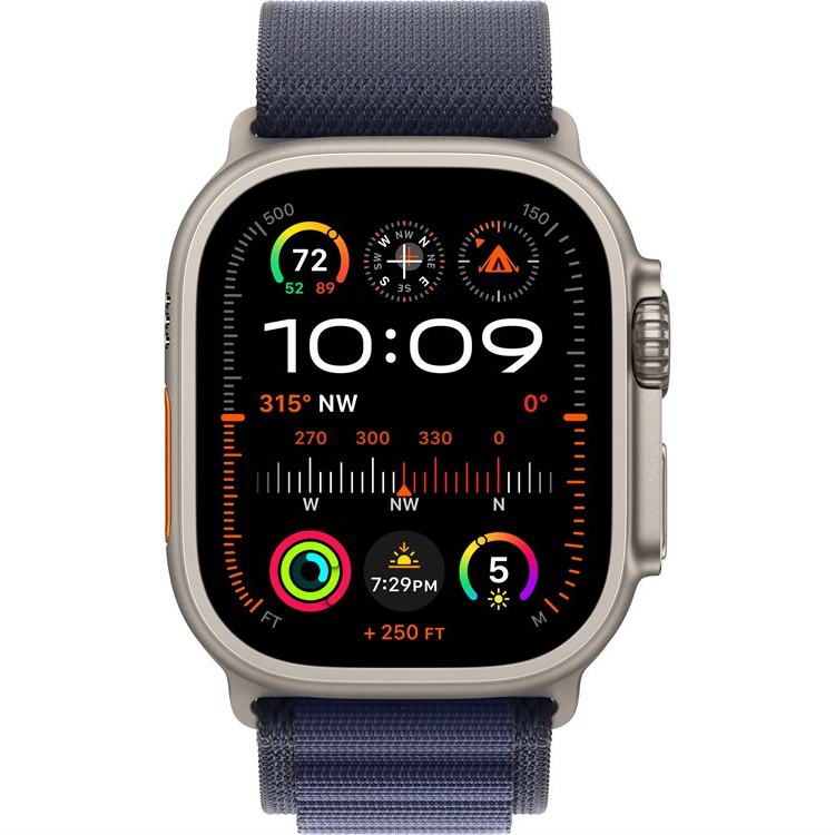 Умные часы Apple Watch Ultra 2 2024 49mm Natural Titanium Case with Navy Alpine Loop (M)