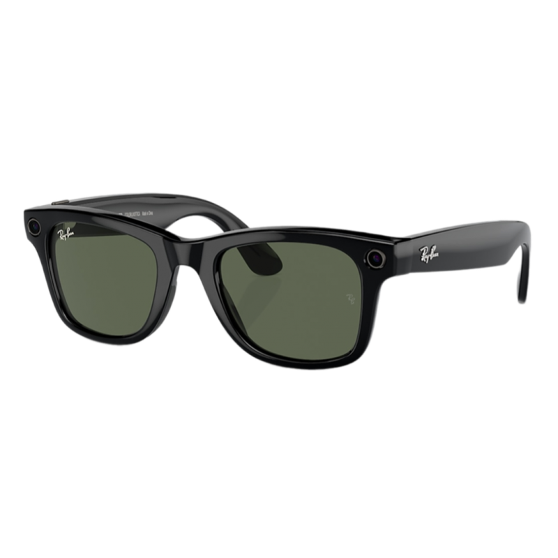 Умные очки Ray-Ban Wayfarer Shiny Black/G15 Green (RW4006)