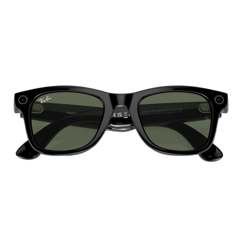 Умные очки Ray-Ban Wayfarer Shiny Black/G15 Green (RW4006)