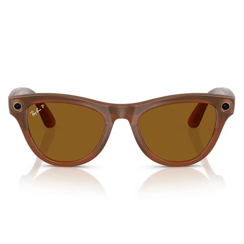 Умные очки Ray-Ban Skyler Shiny Caramel/Polar Brown (RW4010)