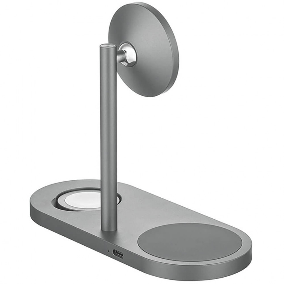 Беспроводное зарядное устройство uBear Stage Ultra 3 в 1 MagSafe Серый