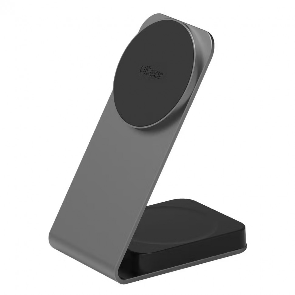 Беспроводное зарядное устройство uBear Level 2 в 1 MagSafe Серый (WL11SG21-AD)