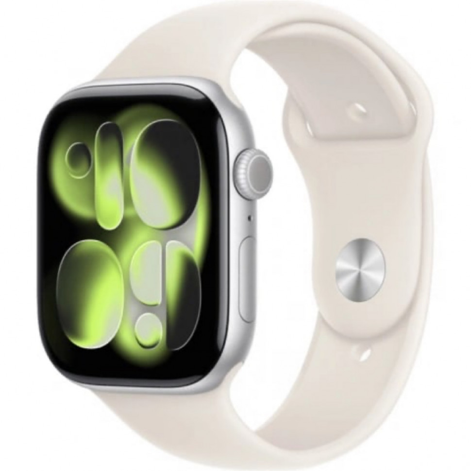 Умные часы Apple Watch Series 11 46mm Silver Aluminum Case with Light Blush Sport Band (S/M)