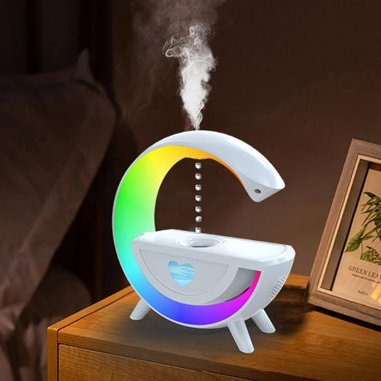 Антигравитационный увлажнитель воздуха с RGB Т00К8 Белый