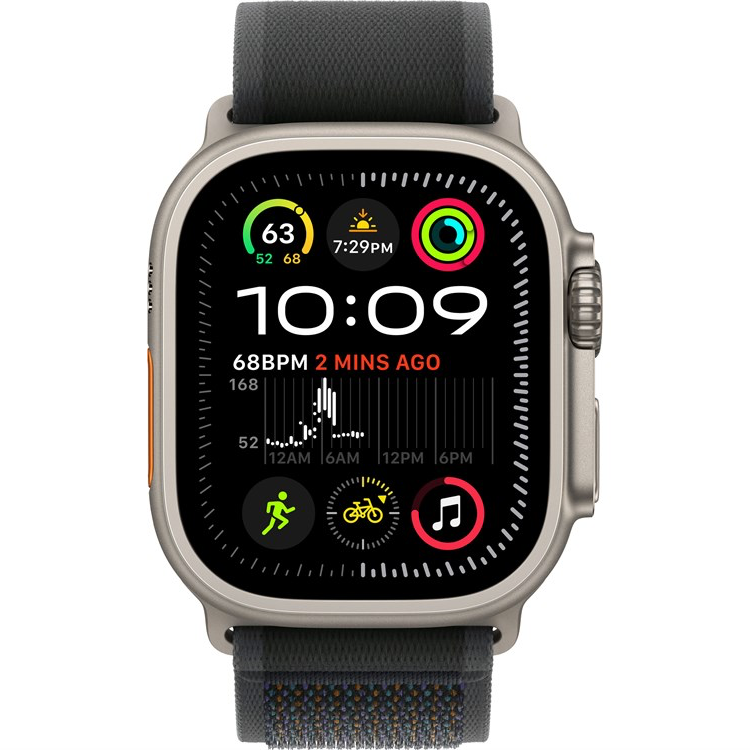 Умные часы Apple Watch Ultra 2 2024 49mm Natural Titanium Case with Black Trail Loop (S/M)