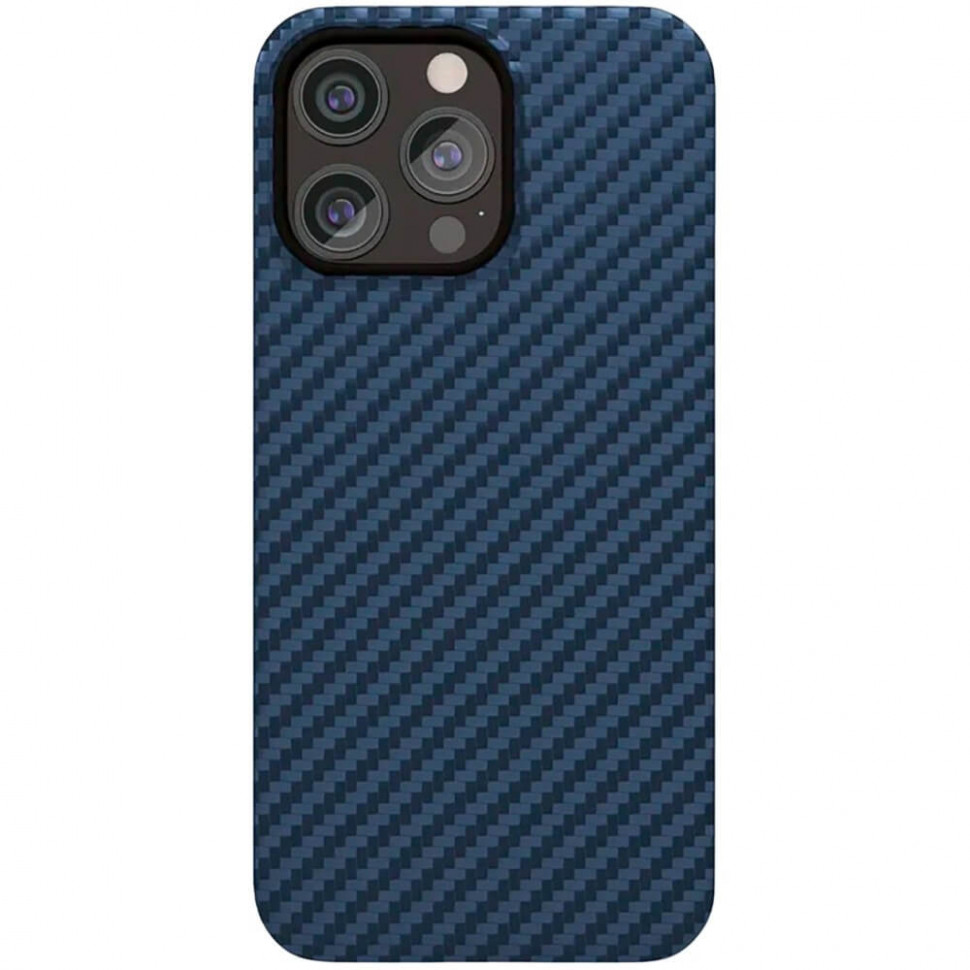 Чехол защитный VLP Kevlar Case MagSafe iPhone 15 Pro Темно-синий