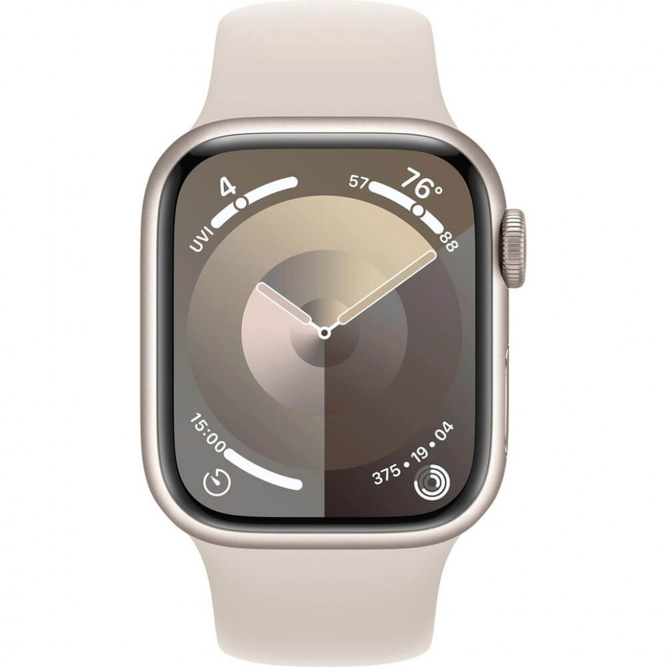 Умные часы Apple Watch Series 9 41mm Starlight Aluminum Case with Starlight Sport Band (S/M)