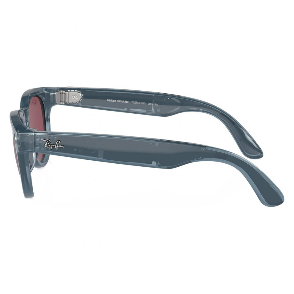 Умные очки Ray-Ban Headliner Shiny Jeans/Polarized Dusty Red (RW4009)