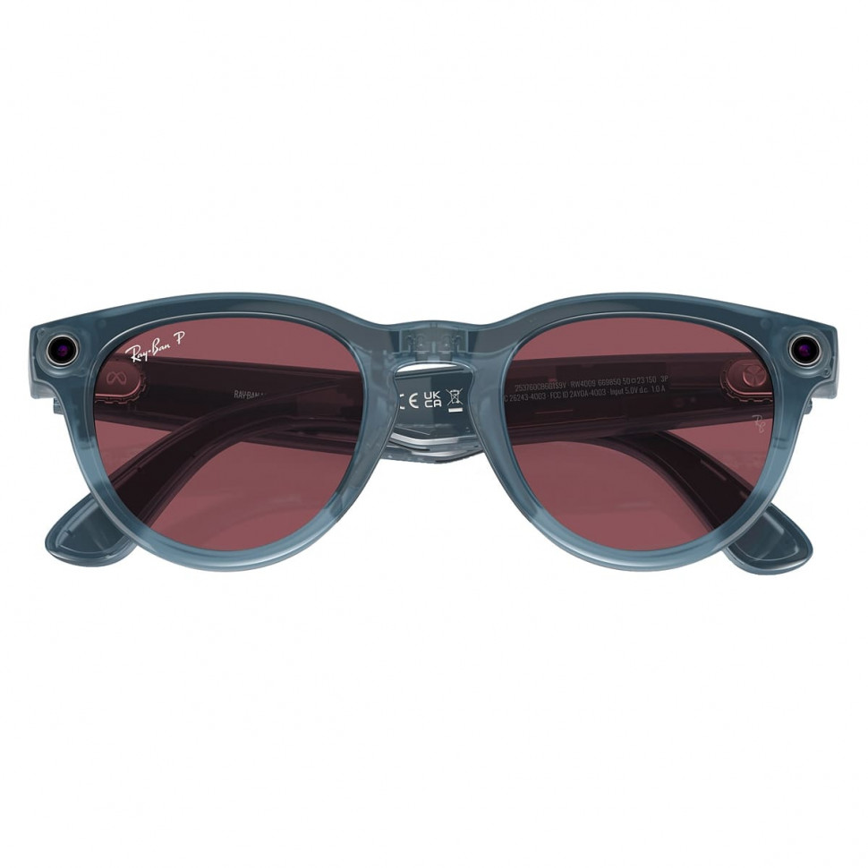 Умные очки Ray-Ban Headliner Shiny Jeans/Polarized Dusty Red (RW4009)