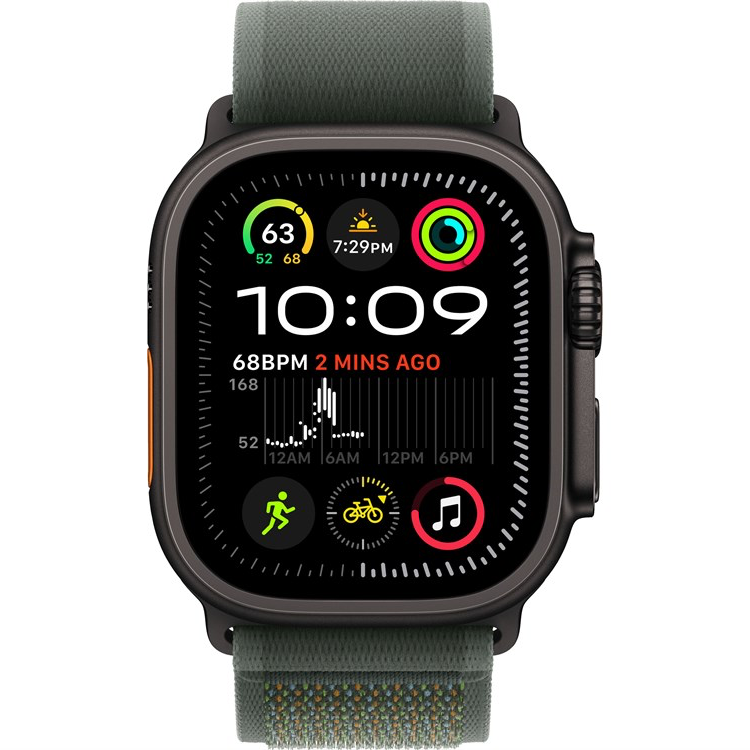 Умные часы Apple Watch Ultra 2 2024 49mm Black Titanium Case with Green Trail Loop (S/M)