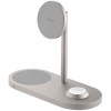 Беспроводное зарядное устройство uBear Stage Pro 3 в 1 MagSafe Титан