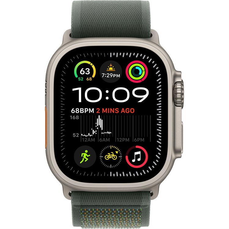 Умные часы Apple Watch Ultra 2 2024 49mm Natural Titanium Case with Green Trail Loop (M/L)