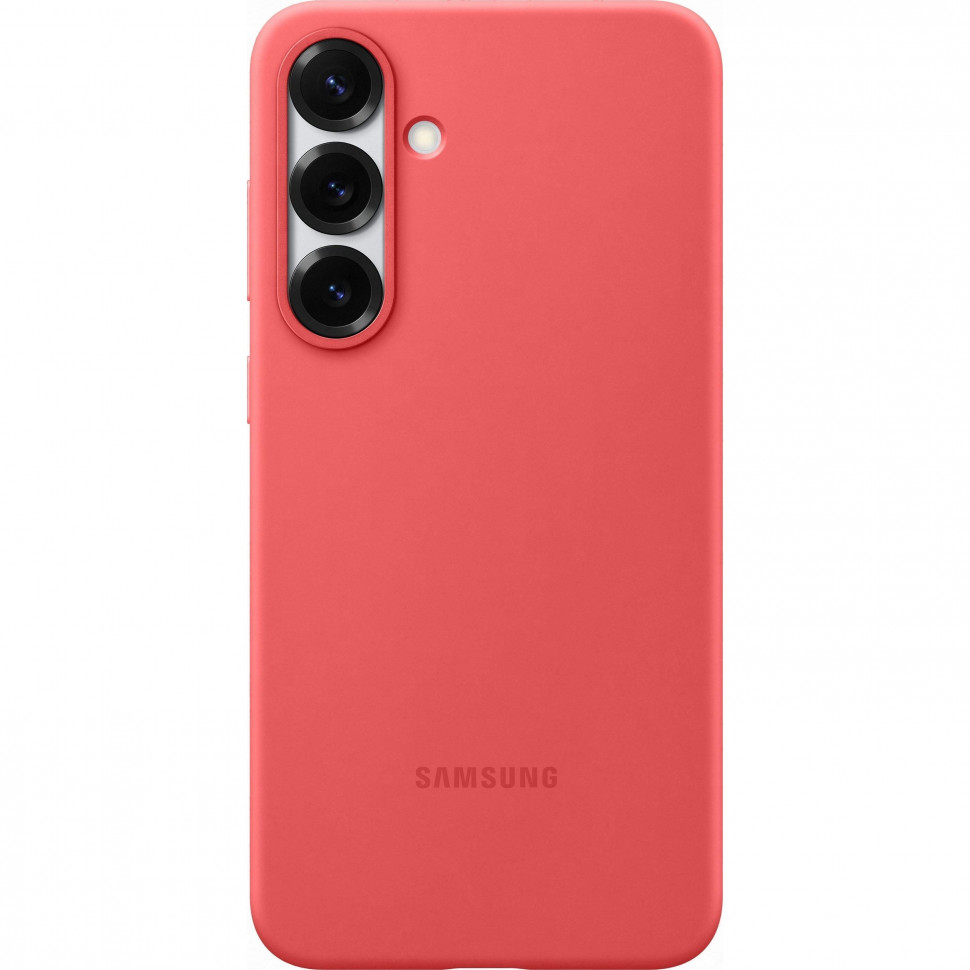 Чехол защитный Samsung Silicone Case для Samsung Galaxy S25 Красный