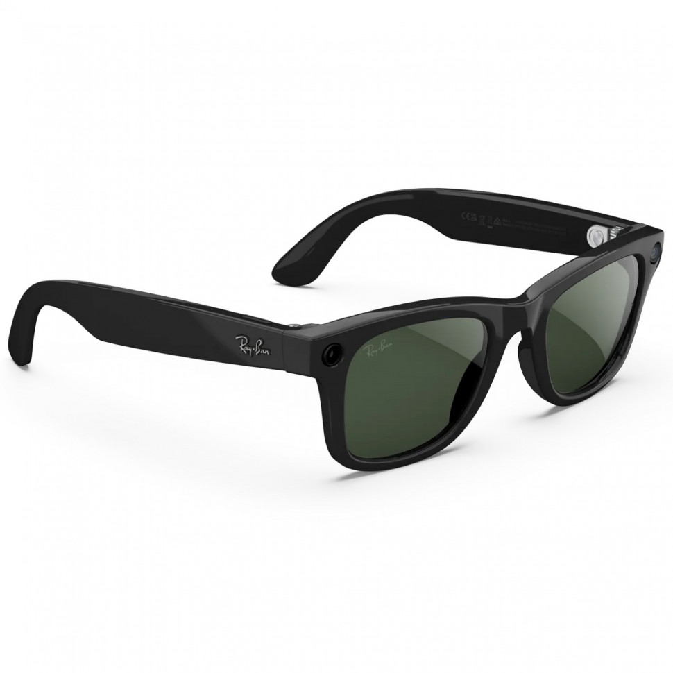 Умные очки Ray-Ban Wayfarer (Gen 2) Shiny Black Clear/Graphite Green Transitions (M)