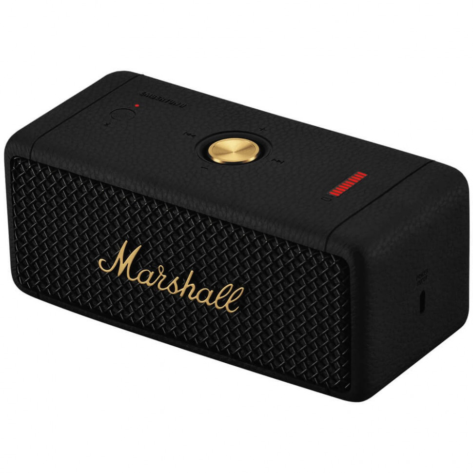 Портативная акустика Marshall Emberton II Черная латунь (Black & Brass)