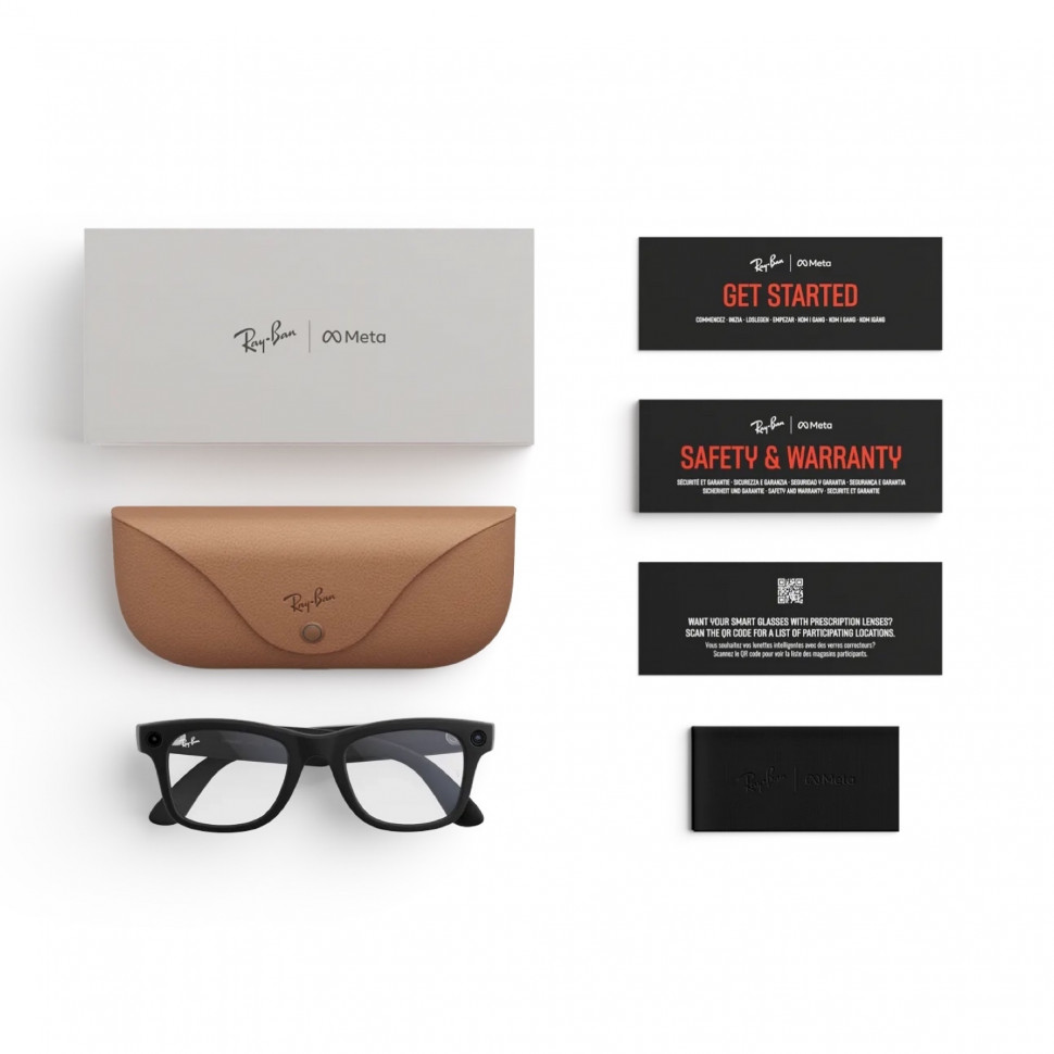 Умные очки Ray-Ban Wayfarer (Gen 2) Matte Black Clear (M)