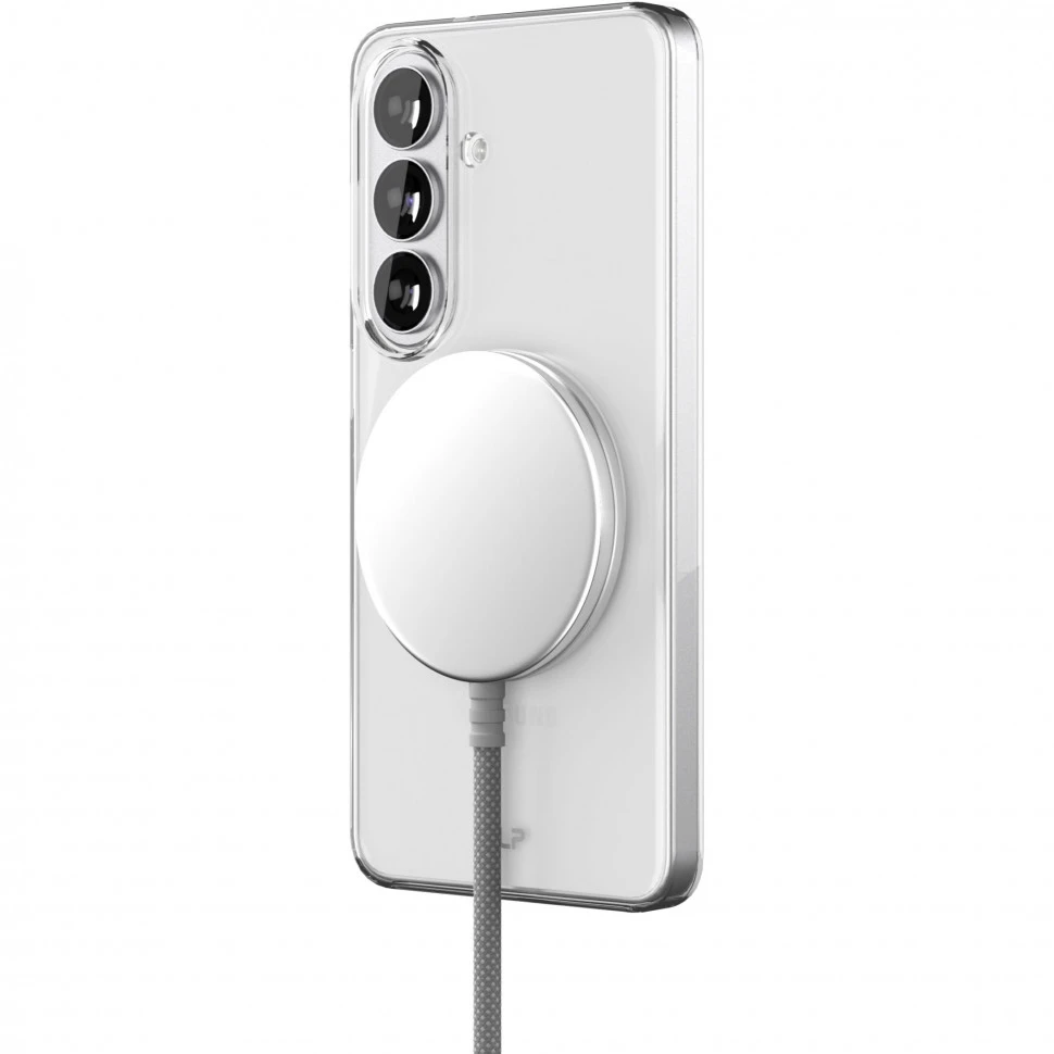 Чехол защитный VLP Puro Case с MagSafe для Samsung Galaxy S26 Прозрачный