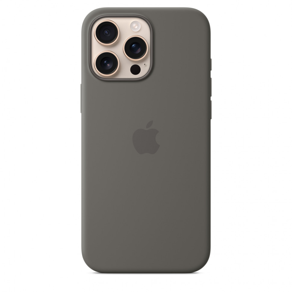 Чехол защитный Apple Silicone Case с MagSafe для iPhone 16 Pro Max Stone Gray