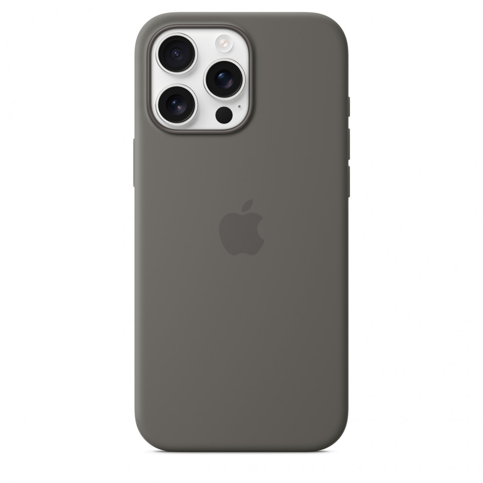 Чехол защитный Apple Silicone Case с MagSafe для iPhone 16 Pro Max Stone Gray