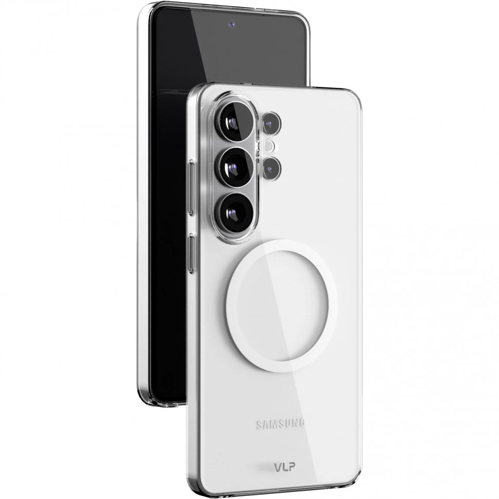Чехол защитный VLP Puro Case с MagSafe для Samsung Galaxy S26 Ultra Прозрачный