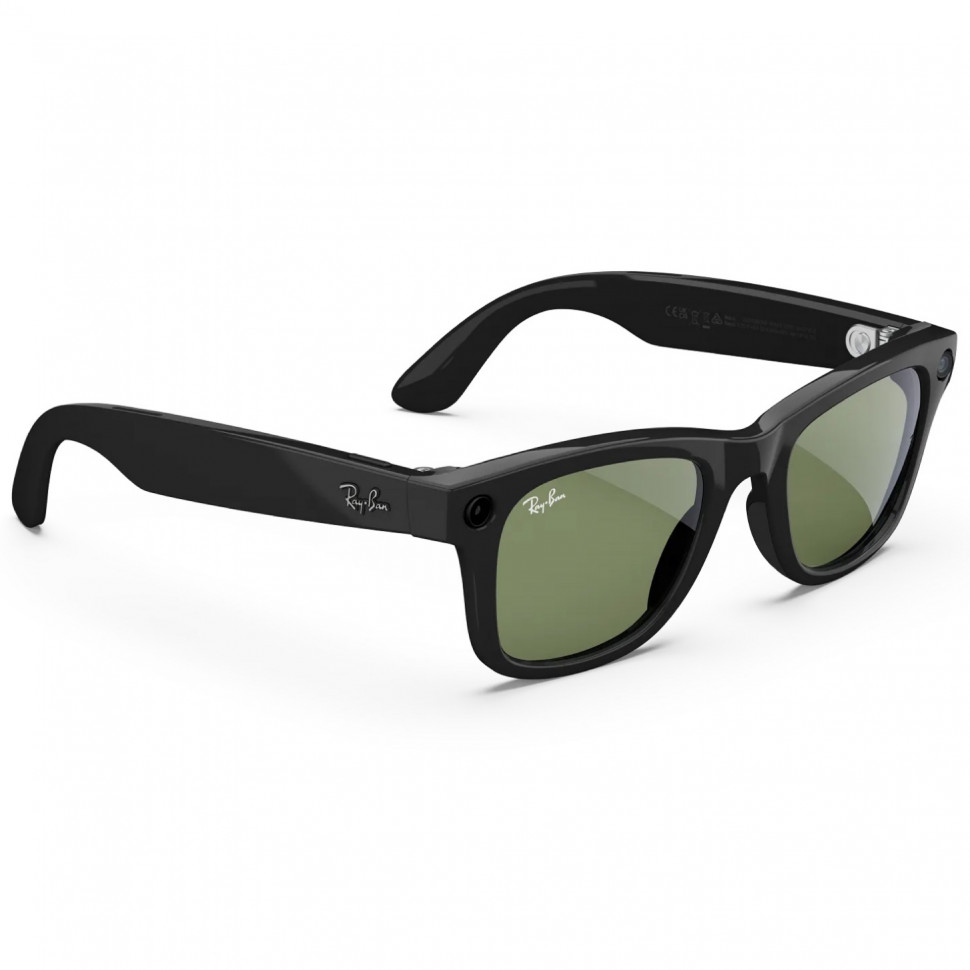 Умные очки Ray-Ban Wayfarer (Gen 2) Shiny Black G-15 Green (L)