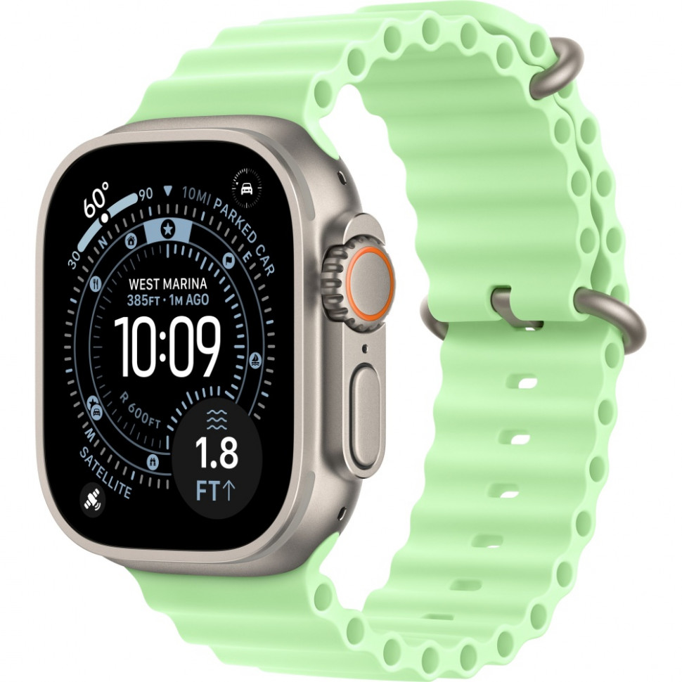 Умные часы Apple Watch Ultra 3 2025 49mm Natural Titanium Case with Neon Green Ocean Band