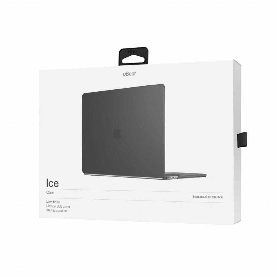 Чехол защитный uBear Ice Case для MacBook Air 13 (M2/M3/M4) Черный