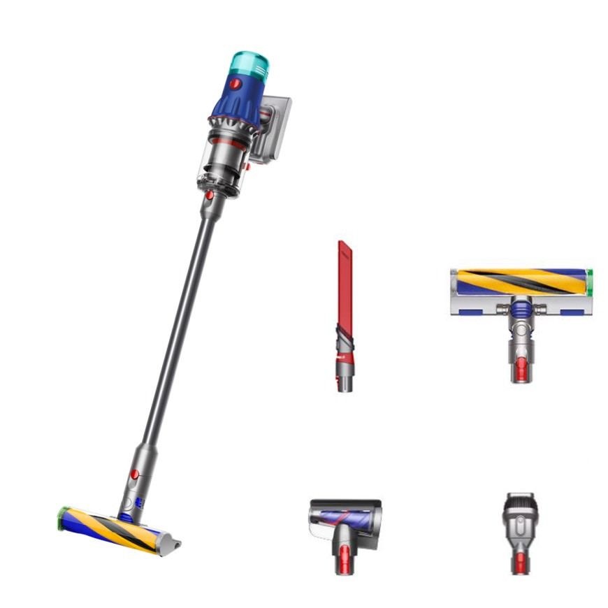 Вертикальный беспроводной пылесос Dyson V12 Detect Slim Fluffy (SV46) Blue/Nickel (Вилка CN)