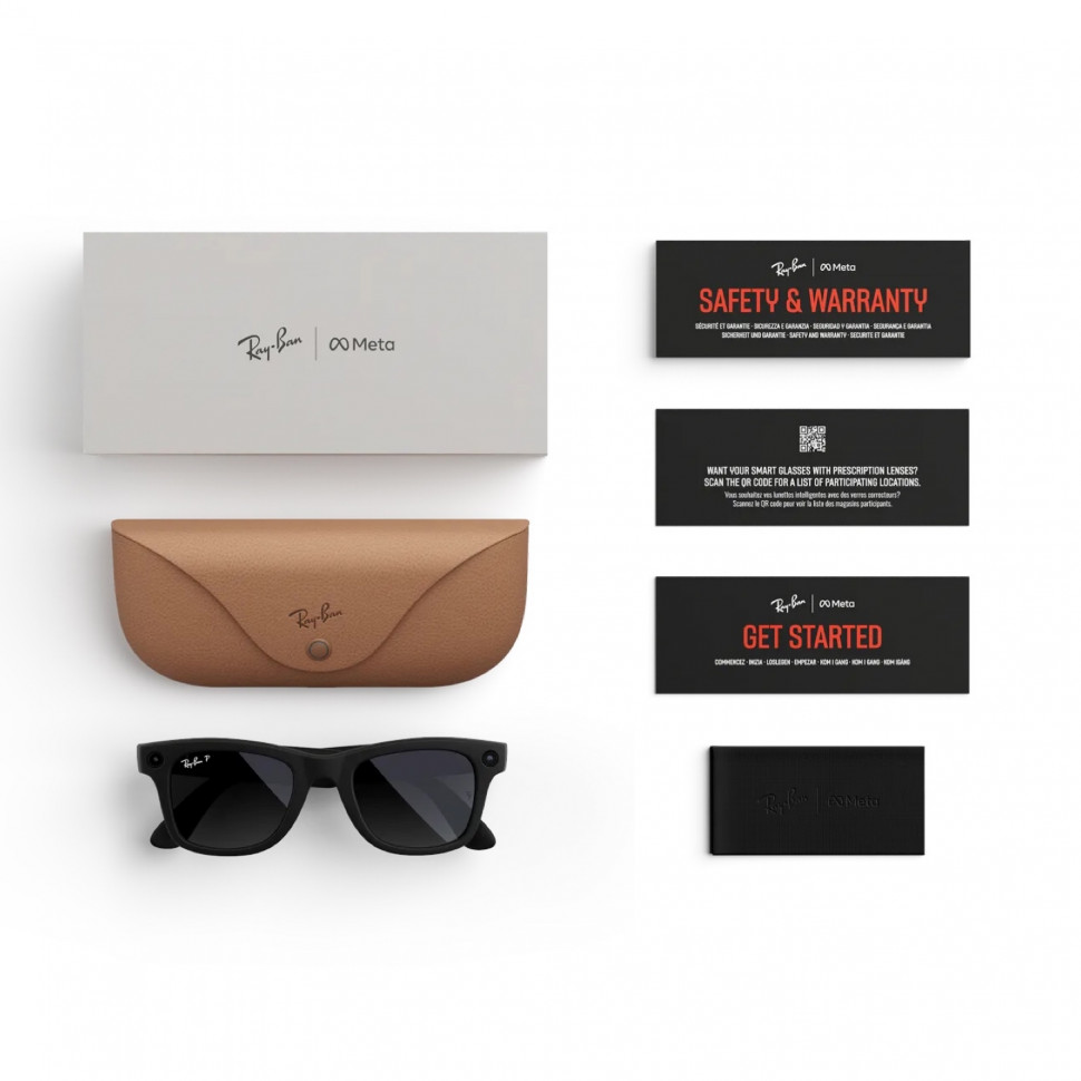 Умные очки Ray-Ban Wayfarer (Gen 2) Matte Black Polarized Gradient Graphite (L)