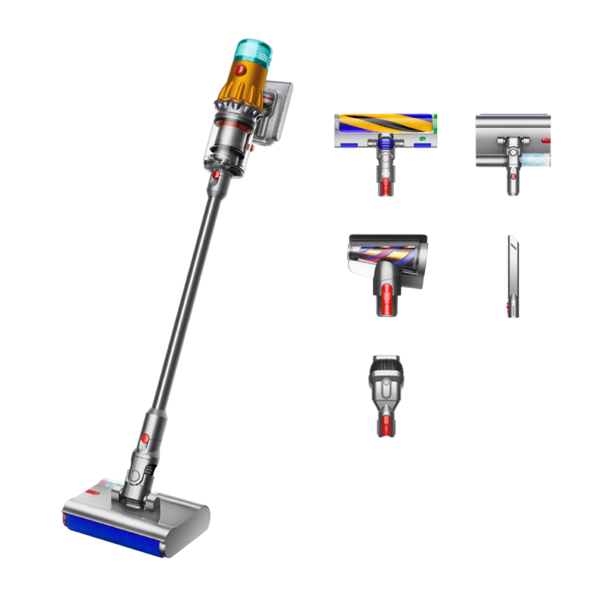 Вертикальный беспроводной пылесос Dyson V12s Detect Slim Submarine Complete (SV46) Yellow/Nickel (Вилка CN)