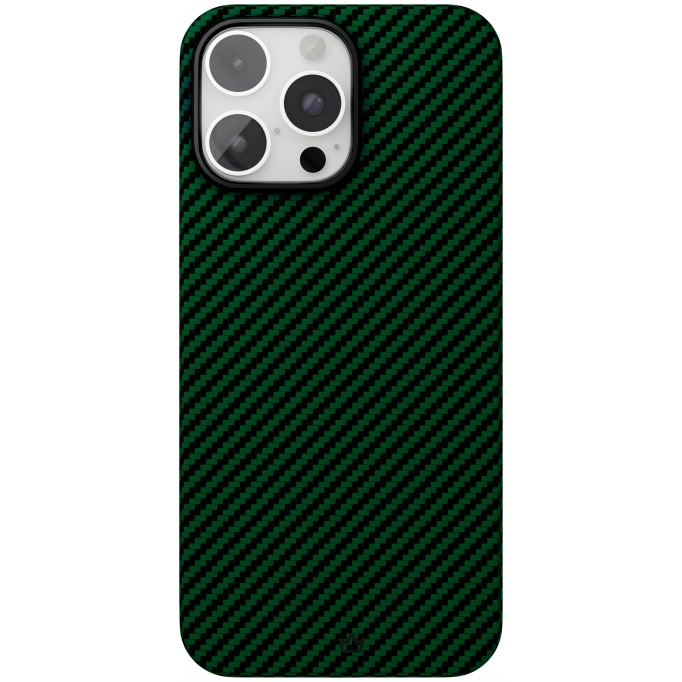 Чехол защитный VLP Kevlar Case с MagSafe для iPhone 16 Pro Max Зеленый
