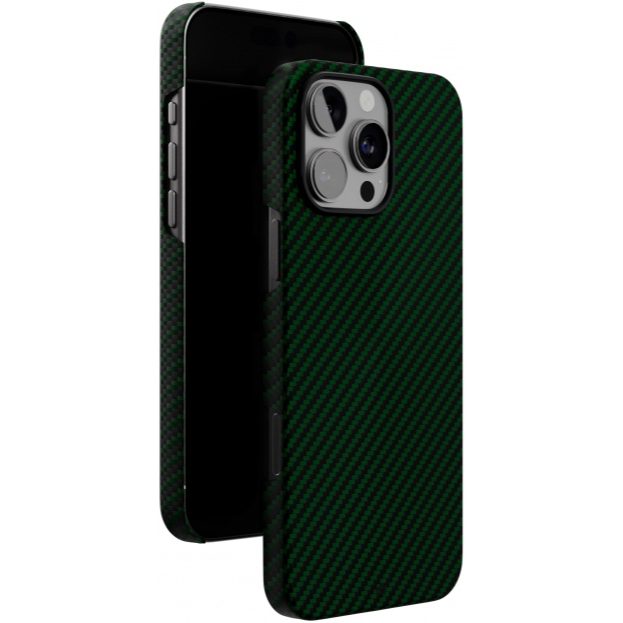 Чехол защитный VLP Kevlar Case с MagSafe для iPhone 16 Pro Max Зеленый