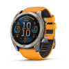 Умные часы Garmin Fenix 8 51mm AMOLED Sapphire Titanium with Spark Orange/Graphite Silicone Band (010-02905-10)