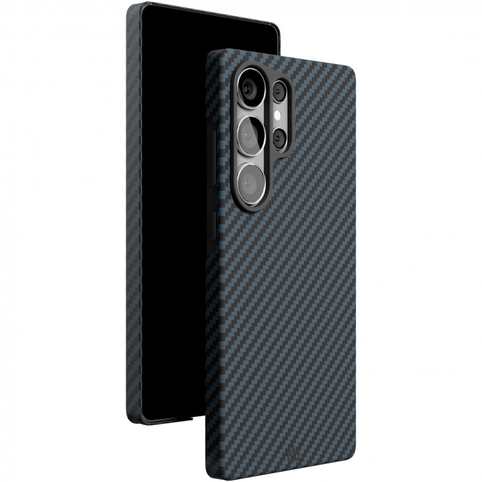 Чехол защитный VLP Kevlar Case MagSafe для Samsung Galaxy S25 Ultra Синий