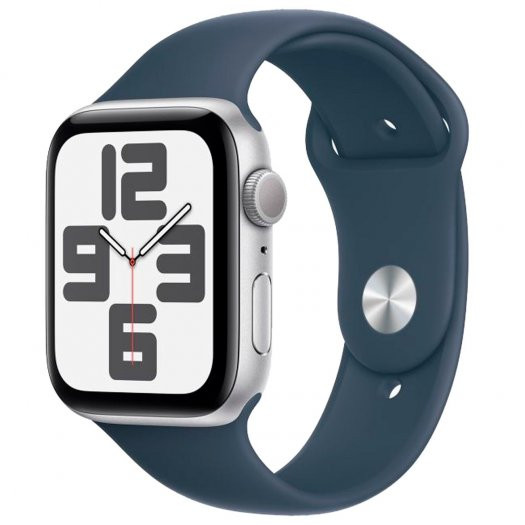 Умные часы Apple Watch SE 2023 44mm Silver Aluminum Case with Sport Band Storm Blue (S/M)