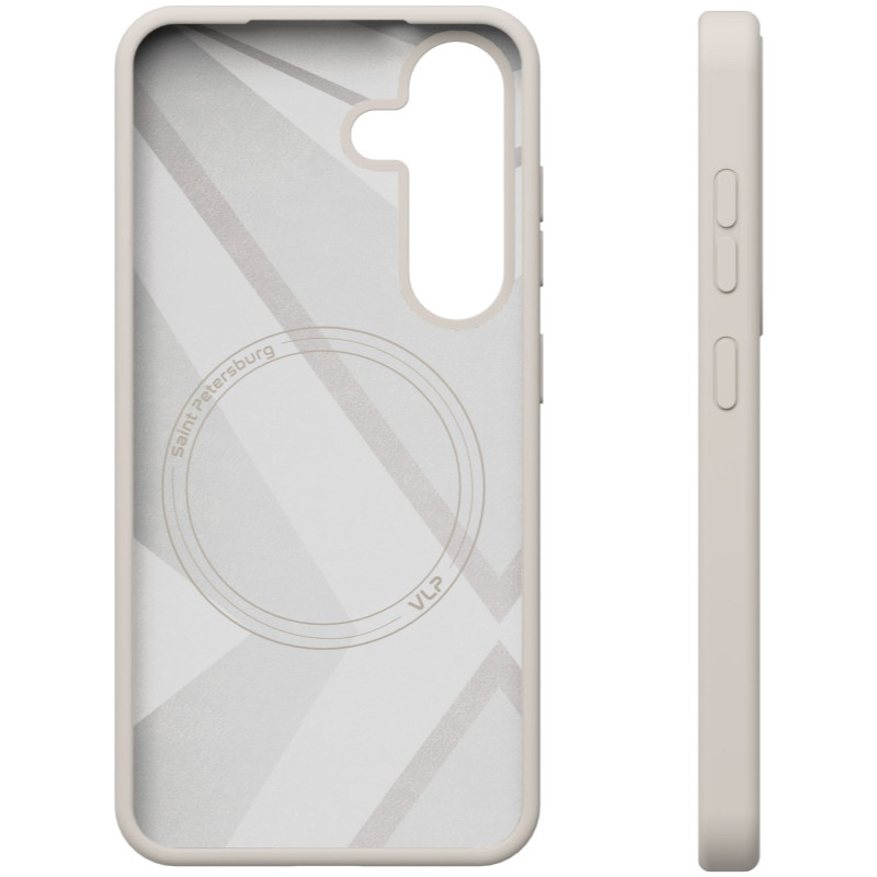 Чехол защитный VLP Aster Case с MagSafe для Samsung Galaxy S25 Песочный
