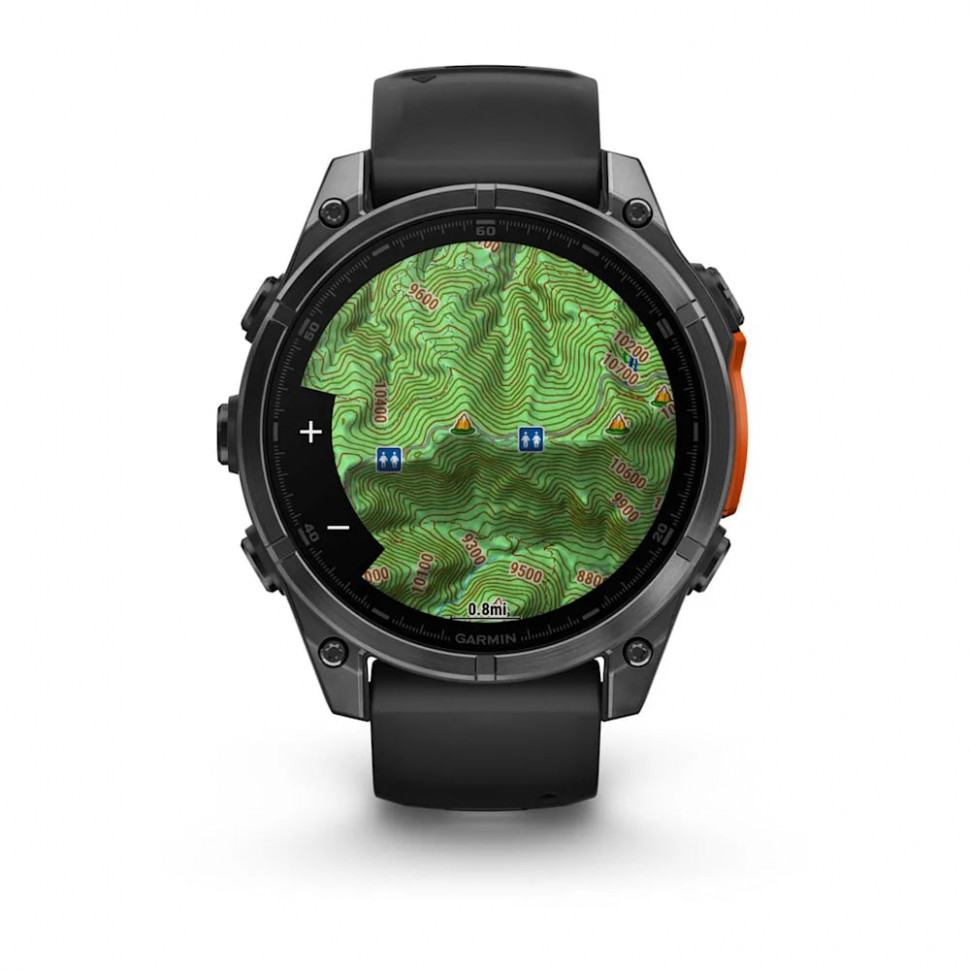 Умные часы Garmin Fenix 8 47mm AMOLED Slate Gray with Black Silicone Band (010-02904-00)