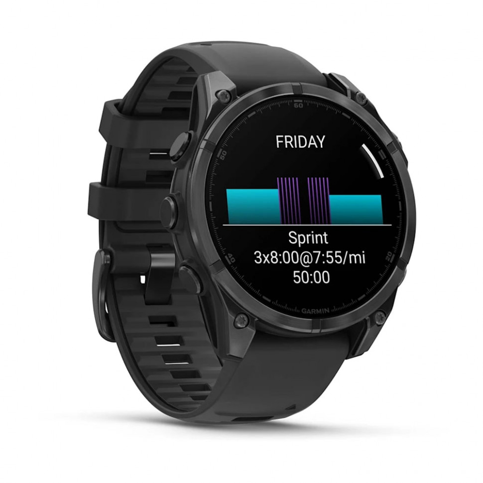 Умные часы Garmin Fenix 8 47mm AMOLED Slate Gray with Black Silicone Band (010-02904-00)